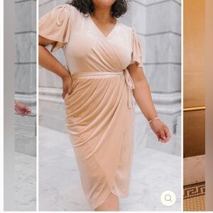 Ivy City Co. Lillie Dress in Champagne New with Tags